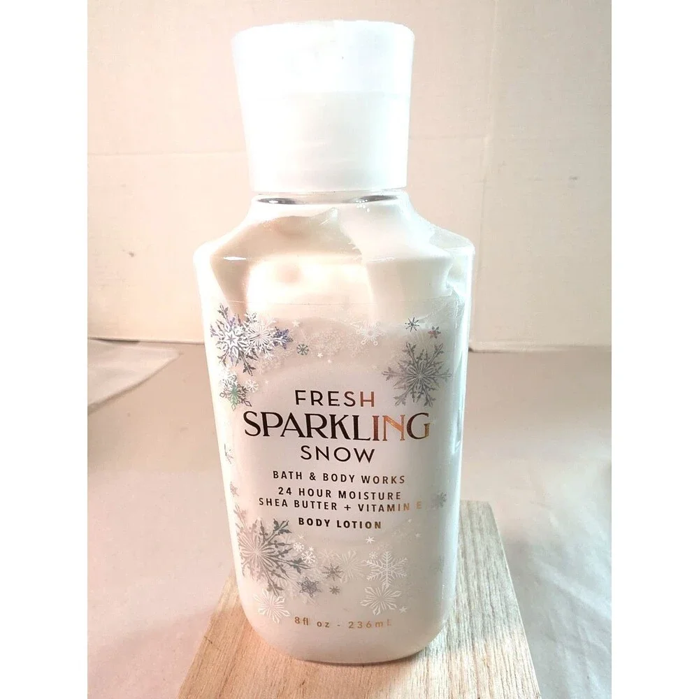 New Bath & Body Works Fresh Sparkling Snow Moisture Body Lotion Cream 8 oz